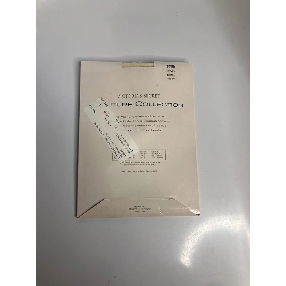 Victoria's Secret Pantyhose Womens Small Ivory New Waver Couture Collection